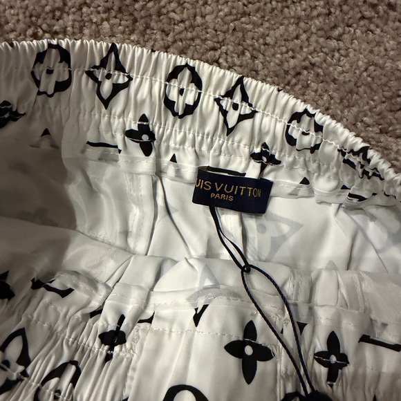 Louis Vuitton Monogram Black and White Swim Trunks - Picture 3 of 5
